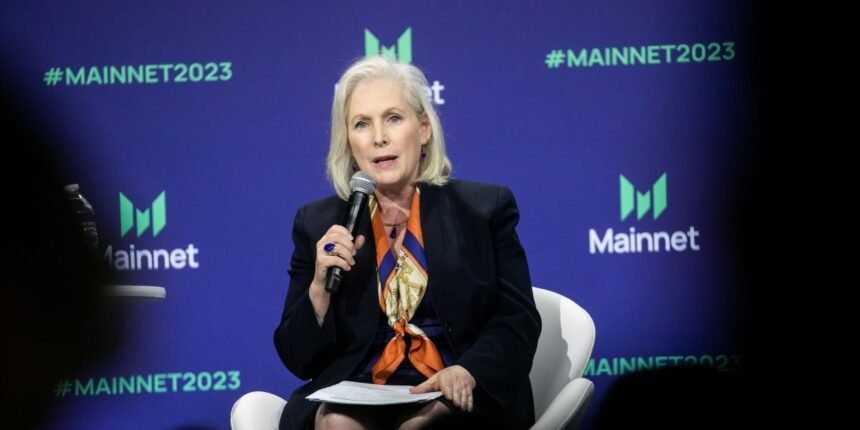 Gillibrand, Centrist Crypto Allies Stymied by Trump Windfall